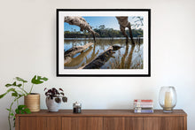 Load image into Gallery viewer, Kergunyah - silent place. Shown here in a black frame, this fine art print is for sale.