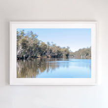 Load image into Gallery viewer, This fine art print comes with three frames options: Oak, white or black. Or choose the “unframed” option to mount in your own frame. Murray River NSW