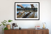 Load image into Gallery viewer, Kergunyah - silent place. Shown here in a black frame, this fine art print is for sale.
