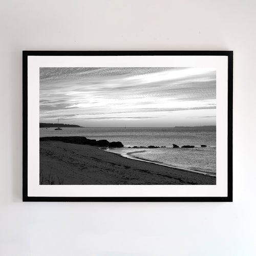 This fine art photograph was taken in Cowes, looking towards Western Port Bay heads. It comes with three frames options: Oak, white or black. Or choose the “unframed” option to mount in your own frame.
