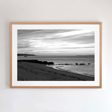 Load image into Gallery viewer, This fine art photograph was taken in Cowes, looking towards Western Port Bay heads. It comes with three frames options: Oak, white or black. Or choose the “unframed” option to mount in your own frame.

