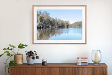 Load image into Gallery viewer, This fine art print comes with three frames options: Oak, white or black. Or choose the “unframed” option to mount in your own frame.
