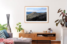 Load image into Gallery viewer, Photographic print of Little Buller mounted in Australian oak frame, shown here in conventional living room. 
