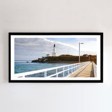 Load image into Gallery viewer, Point Lonsdale fine art photograph. Framed panorama print with a peaceful emptiness.

